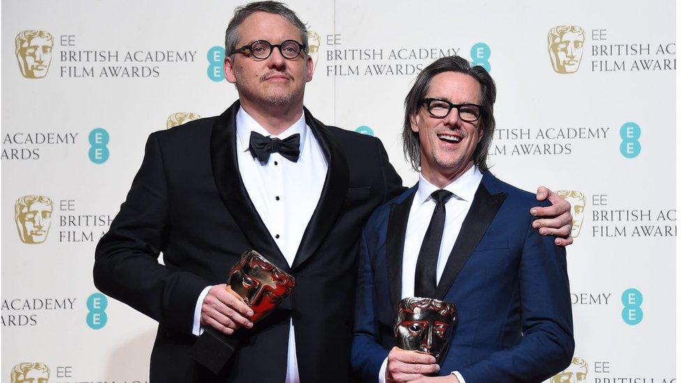 Adam McKay and Charles Randoph at the Baftas