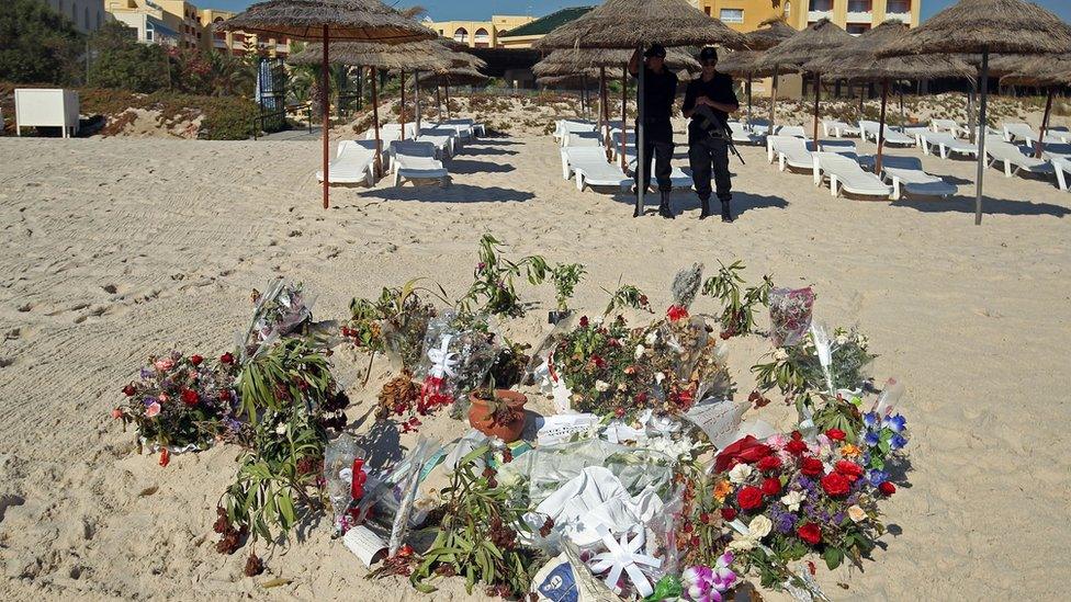 Flowers on the beach