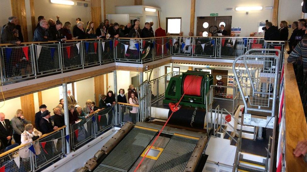 Ceremony inside St Davids lifeboat station