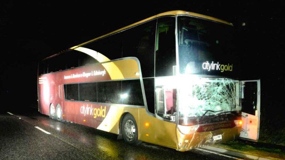 Bus involved in crash