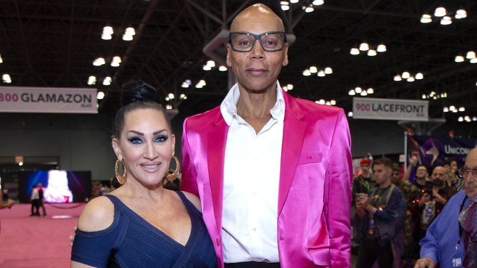 Michelle Visage and RuPaul Charles