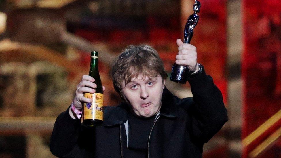 Lewis Capaldi won two awards at the Brits 2020