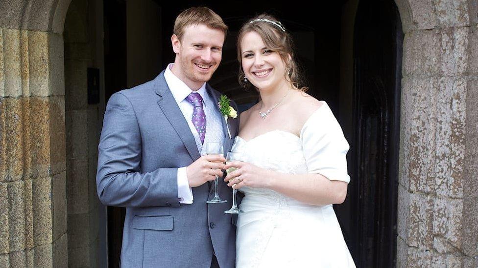 Emma and Terry on wedding day