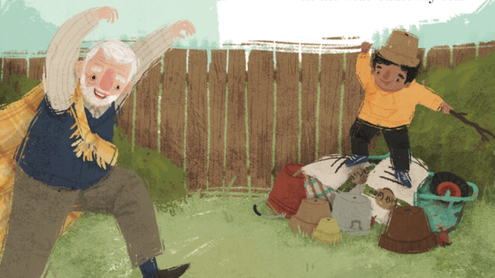 Illustrations from Our Wee Place showing characters of the book