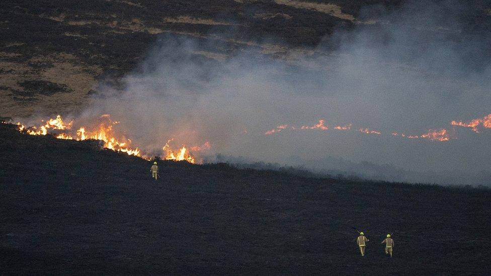 Moorland fire