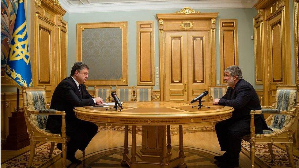 2015 picture of President Petro Poroshenko and Ihor Kolomoisky