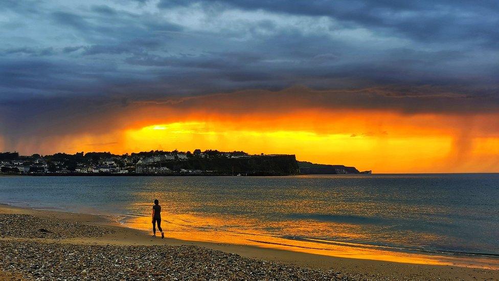 Sunset in Ballycastle, County Antrim, pictured by Anne Kelly