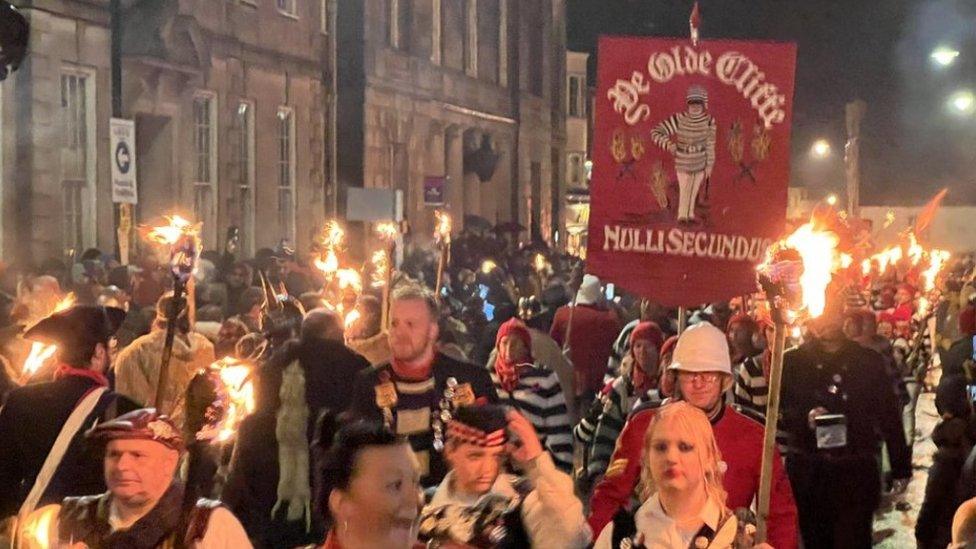 Lewes bonfire parade