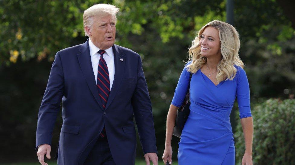 Kayleigh McEnany and Donald Trump