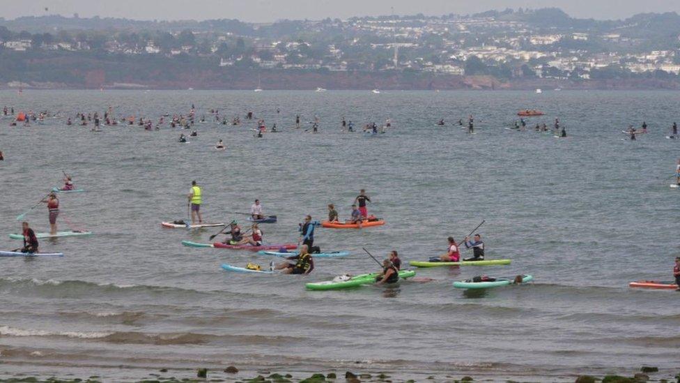 Paddleboarders