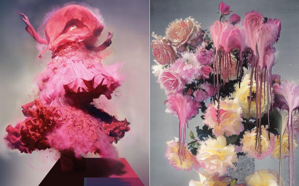 Lilly and Pale Rose paintings by Nick Knight