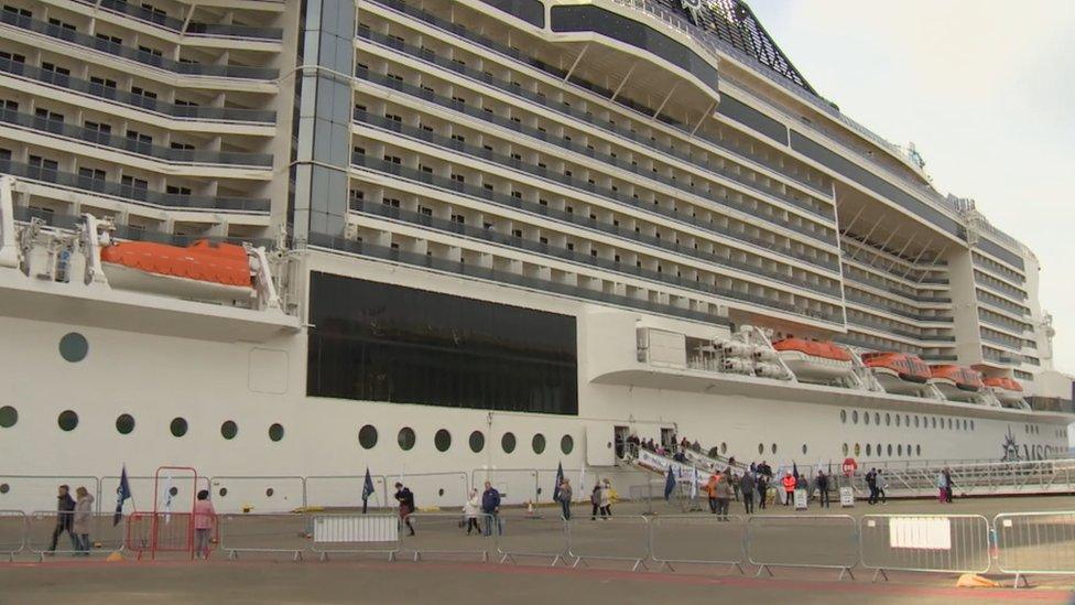 Cruise ship at Invergordon