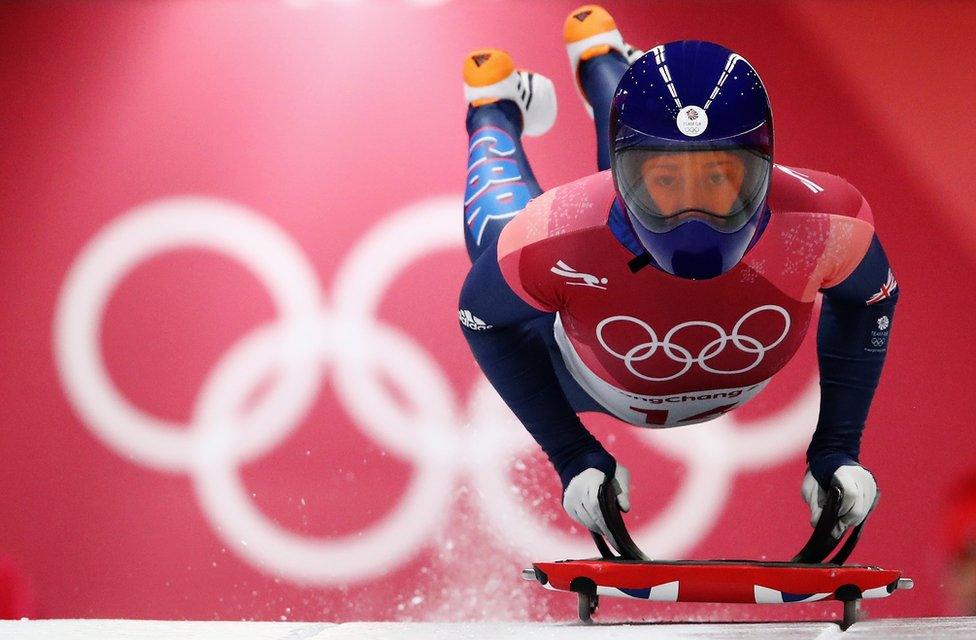 Lizzy Yarnold competes