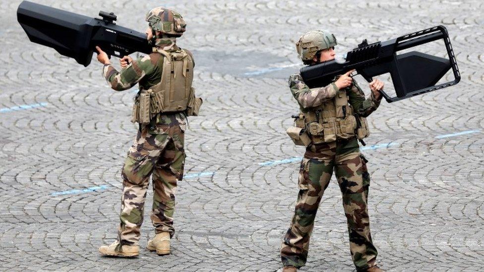 Anti-drone guns on show at Sunday's Bastille Day celebrations