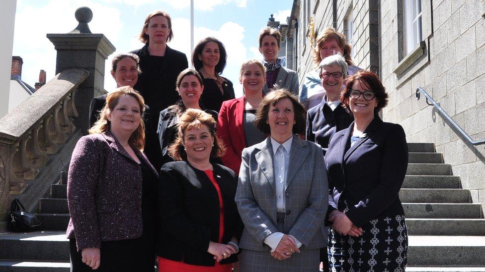 12 female Guernsey deputies.