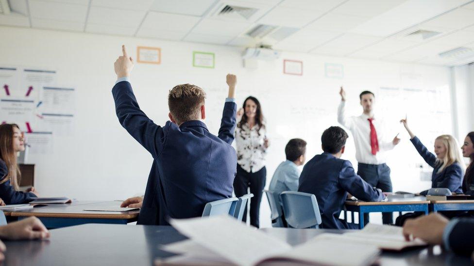 Teenagers in a classroom