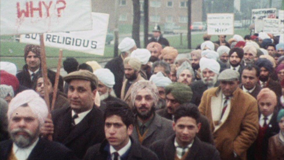 Sikhs striking in Wolverhampton