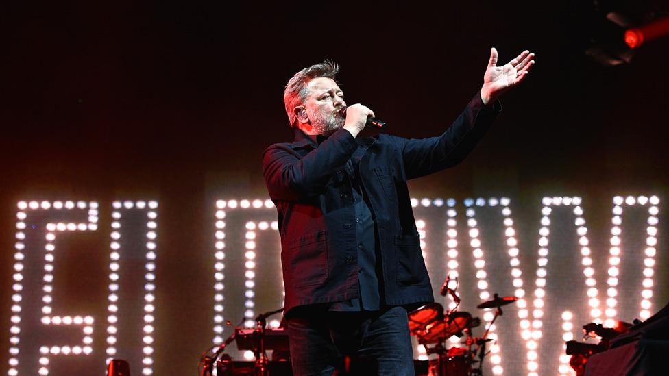 Elbow frontman Guy Garvey on stage