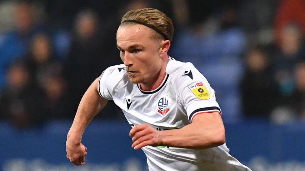 Kyle Dempsey playing for Bolton Wanderers