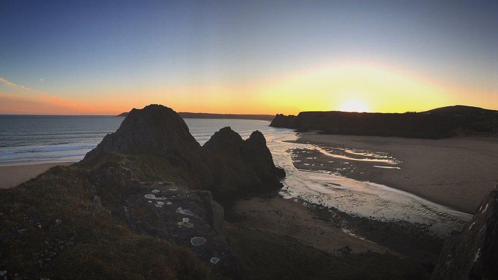 Three Cliffs Bay