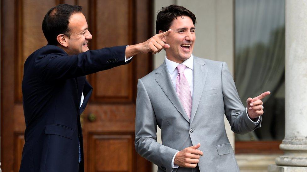 Leo Varadkar and Justin Trudeau in Dublin