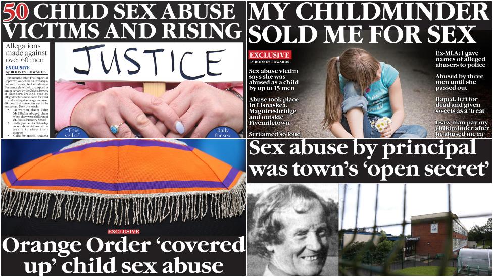 Impartial Reporter front page articles about the abuse scandal