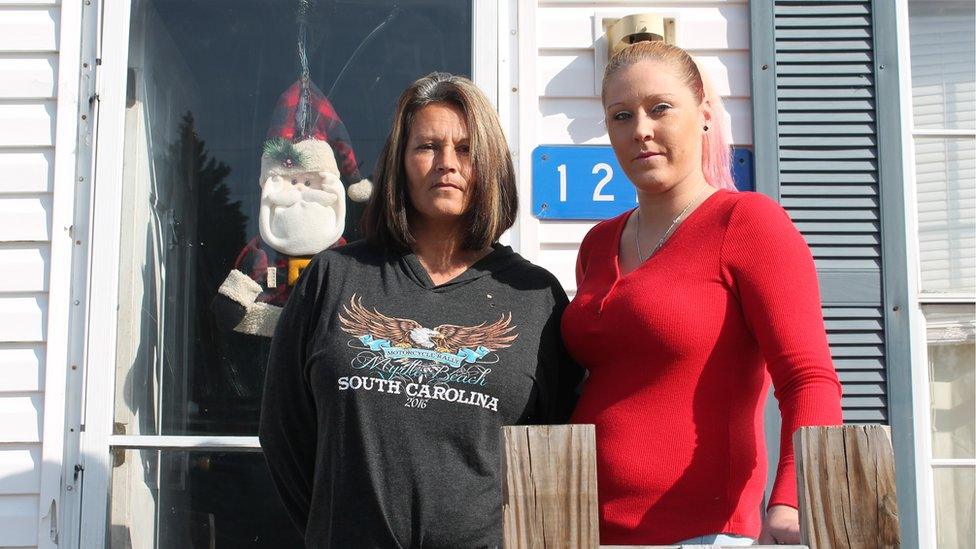 Samantha Oxendine, right, and her mother Jill