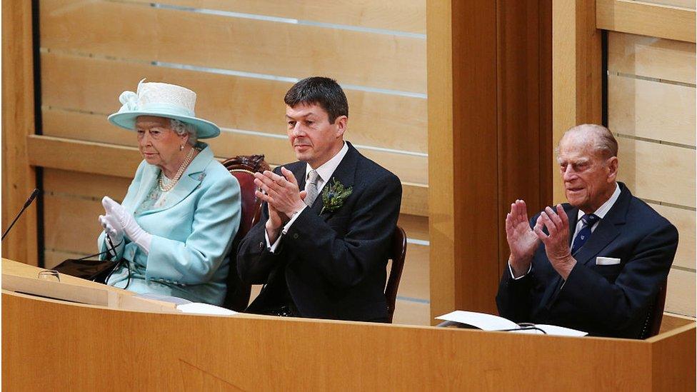 The Queen, Ken Macintosh and Prince Philip