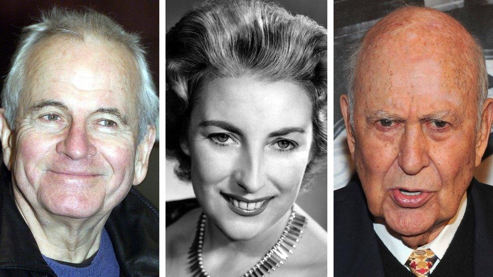 Sir Ian Holm, Dame Vera Lynn and Carl Reiner