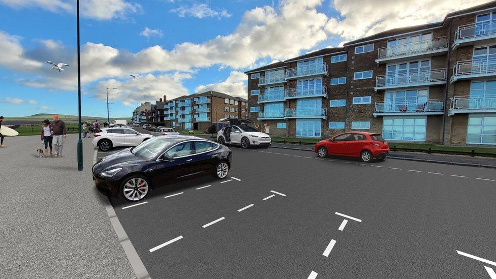 Artist's impression of proposed parking bays