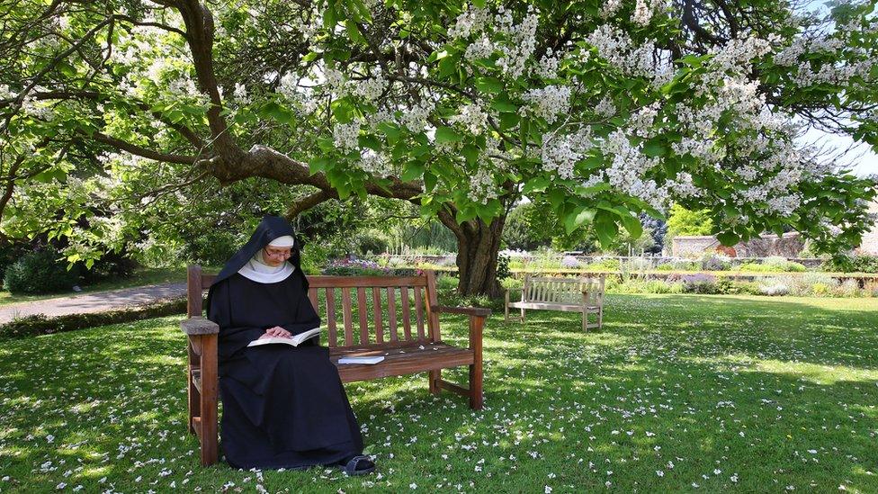 Mother Mary David at Malling Abbey