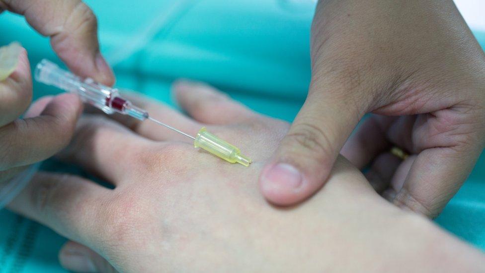 Health worker's hands