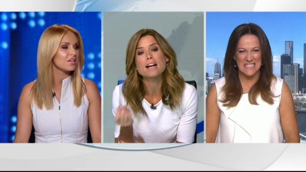 The three women turned up all wearing white