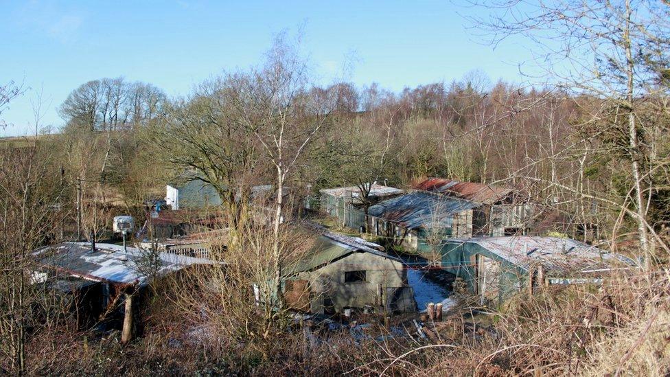 The current site view from public footpath