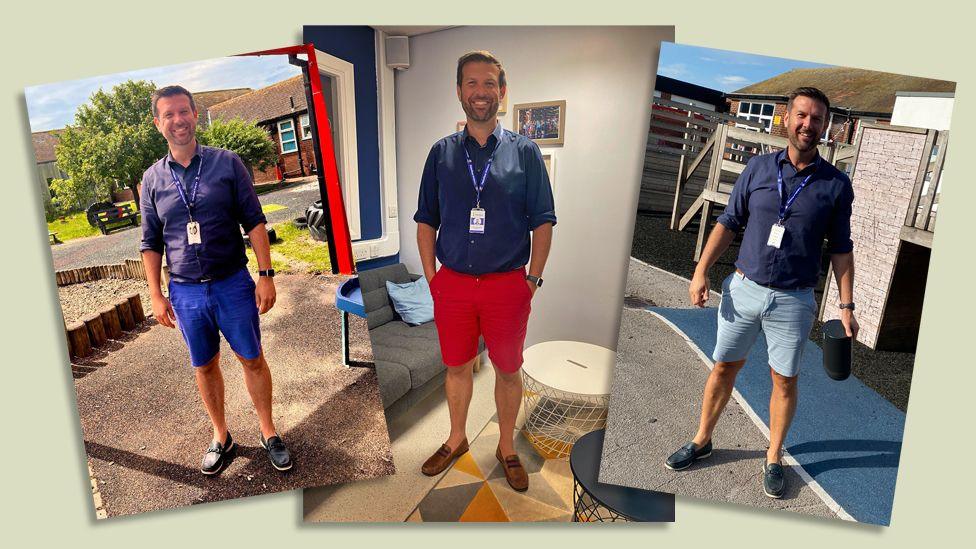 Dave McPartlin in wearing various shorts