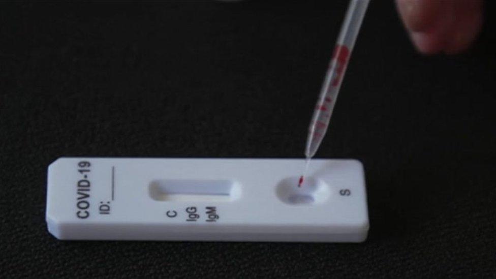 Covid finger prick blood test