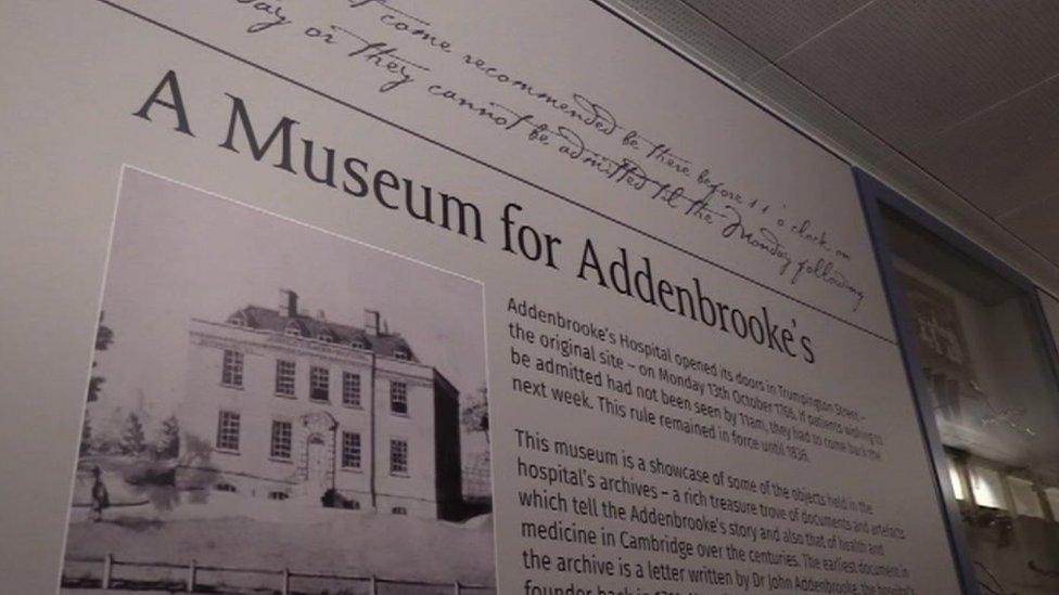 Addenbrooke's museum board