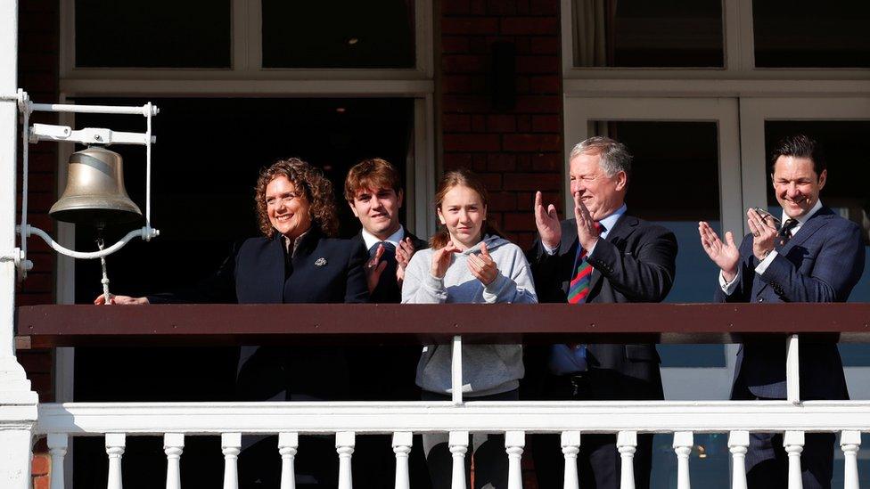 Capt Sir Tom Moore's family at Lord's cricket ground