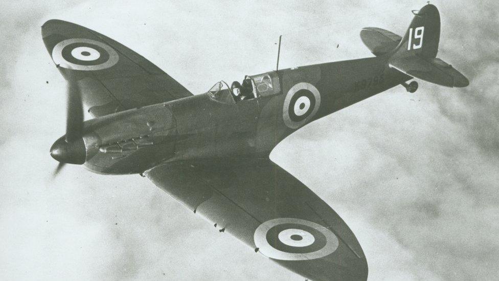 Sqn Ldr Henry Iliffe Cozens in a Spitfire