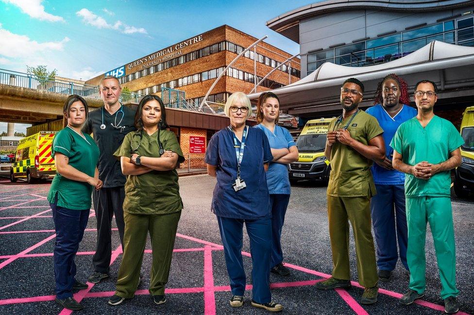 Pictured (L-R): Iona, Craig, Anju, Lou, Jess, Stephen, Sarah & Manjeet.