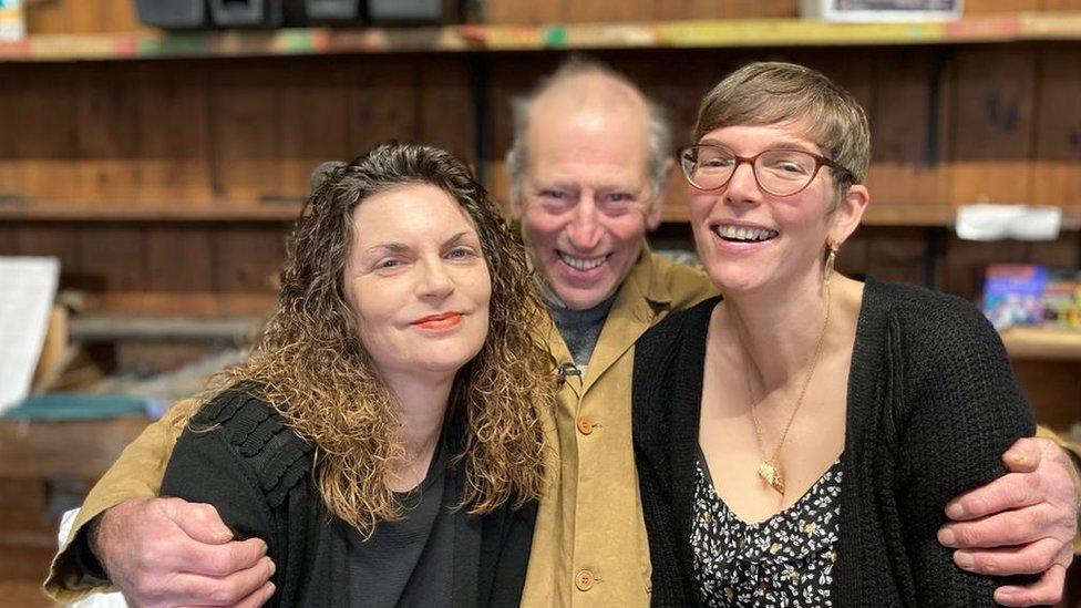 Ernest Clothier with daughters Karen and Tracey