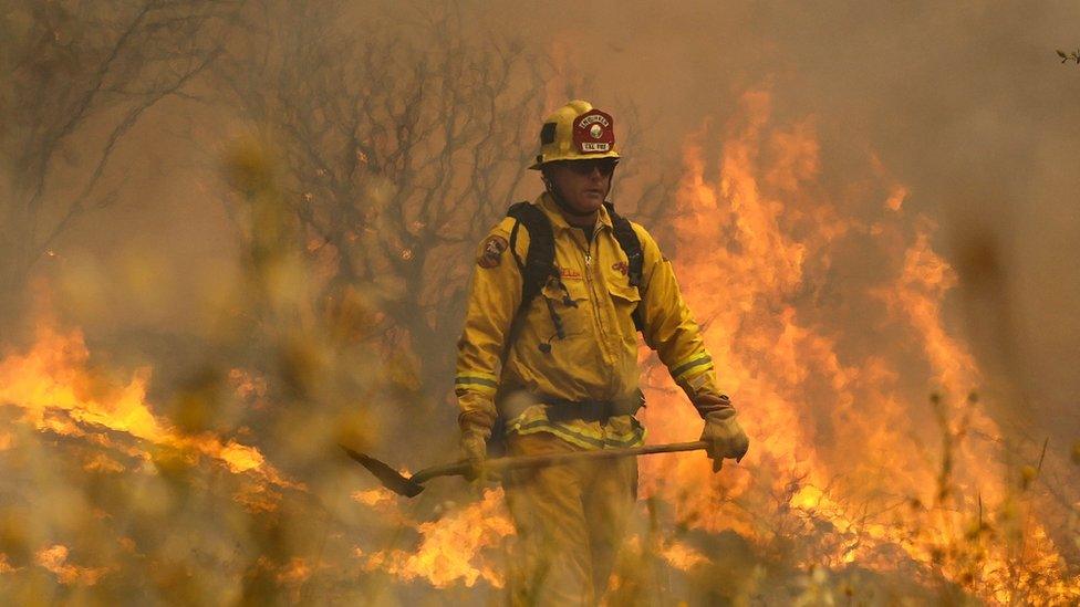 Firefighter in California