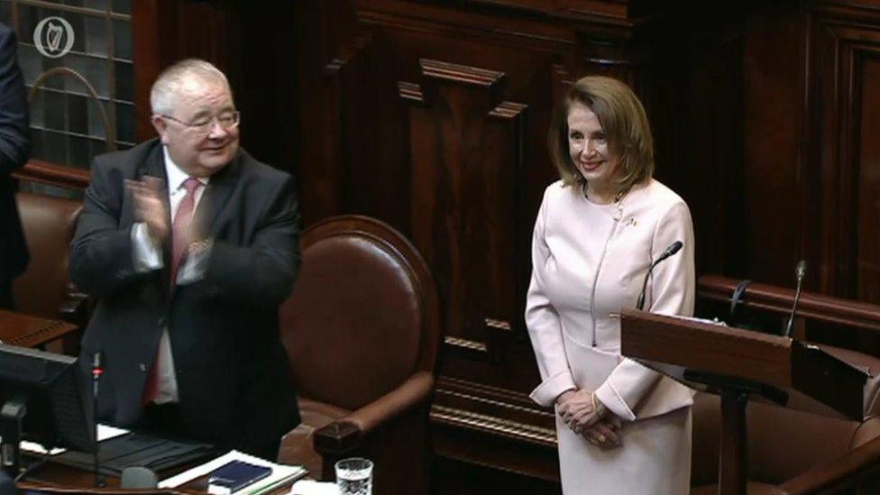 Nancy Pelosi in the Dáil