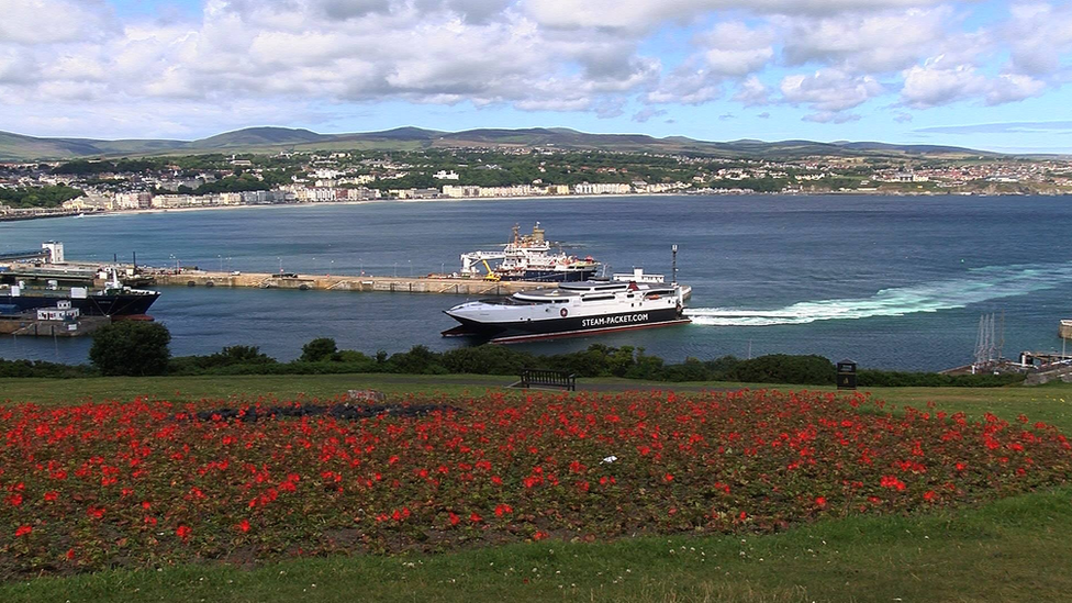 Isle of Man ferry in Douglas harbour