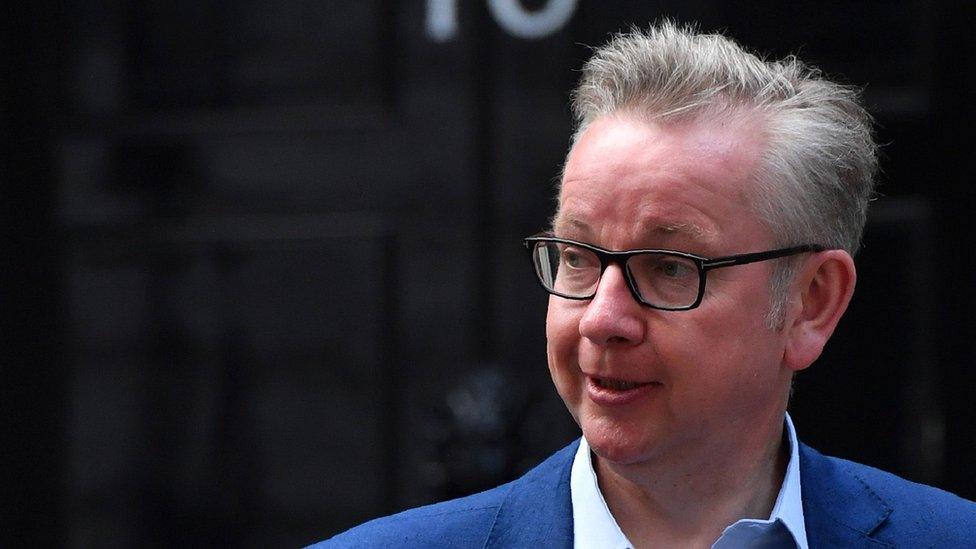 Michael Gove leaves No 10 Downing Street in central London on June 11, 2017