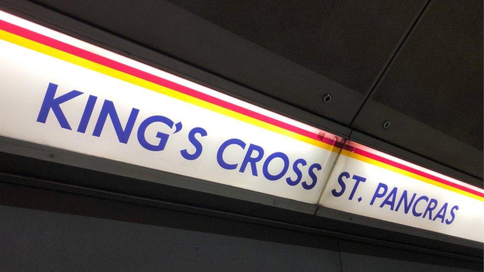 King's Cross Underground station sign