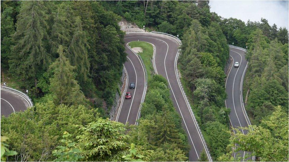 The Mendola Pass in Italy