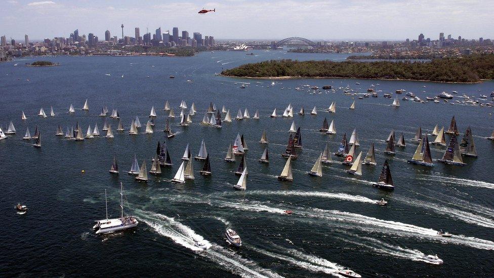 Australia's famous yacht race begins in Sydney Harbour on Boxing Day