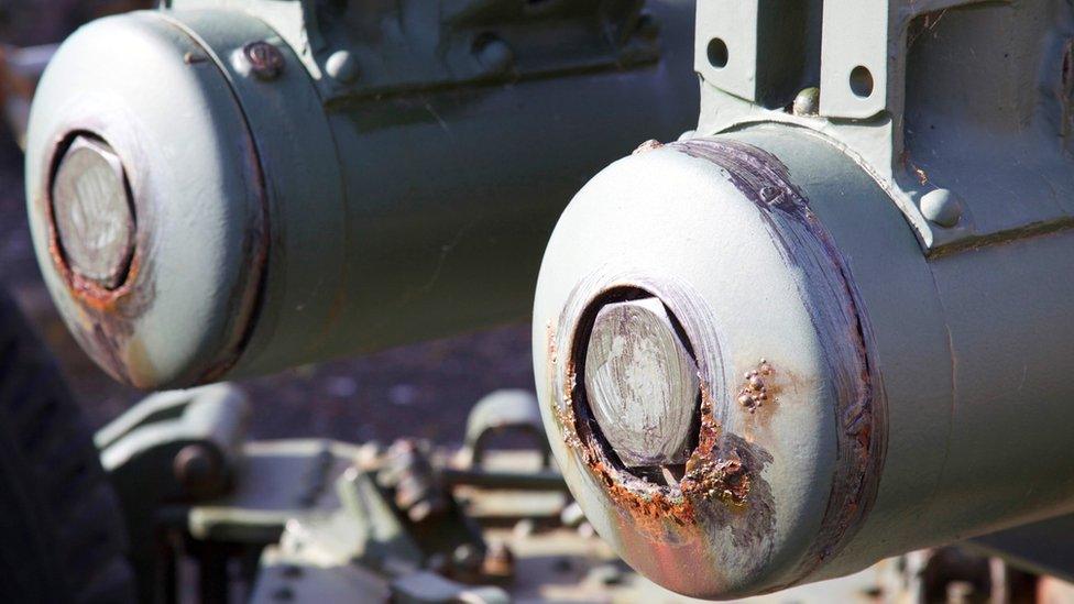 Part of an anti-aircraft gun at Dover Castle