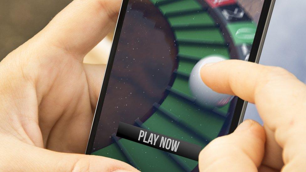 Mobile phone gambling